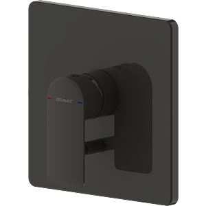 Bravat Milano pre-assembled bath and shower mixer set 3564059, concealed, single-lever mixer, matte black