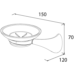 Bravat Monaco soap dish 856710 chrome