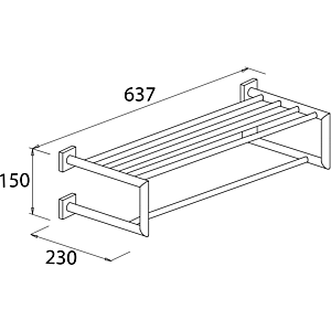 Bravat Quaruna towel rack 754110 chrome, for gluing/screwing