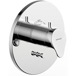 Ensemble thermostat encastré pour bain et douche Bravat Palma 3516072, chromé