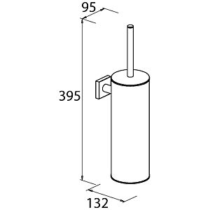 Bravat Quaruna WC-Wandgarnitur 754710 integr. Deckel, chrom, zum Kleben/Schrauben