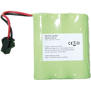 Bravat replacement battery 123400 for cosmetic mirrors