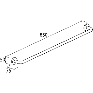 Bravat Varuna towel rail 764810 chrome, for gluing/screwing