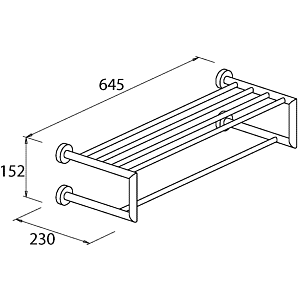 Bravat Varuna towel rack 779110 chrome, for gluing/screwing