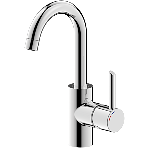 Mitigeur de lavabo Bravat Palma 3554002 avec bec haut, bec pivotant et bonde, chromé