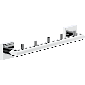 Rail à crochets Bravat Quaruna 753110 chromé, fixation adhésive/vis