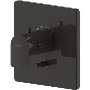 Bravat Milano Fertigset Wannenfüll- u. Brausethermostat 3564079 Unterputz, Thermostat, schwarz matt