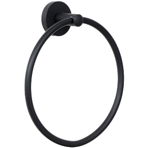 Bravat Varuna Handtuchring 778499 schwarz matt, zum Kleben/Schrauben