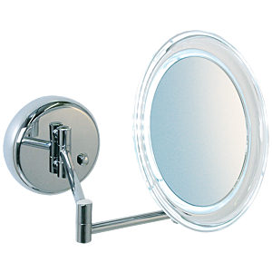 Bravat Floriana cosmetic mirror 413810, 5x magnification, chrome, LED lighting, rechargeable