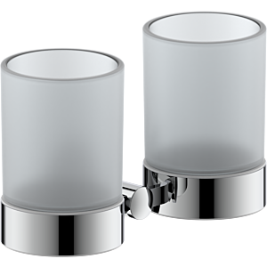 Bravat Varuna double glass holder 764110, chrome, for gluing/screwing
