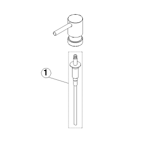 Dornbracht Lotionspender 90101053500 90101053500-99 Dark Platinum gebürstet