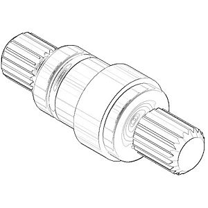 Dornbracht spindle 12.15 x 37, 801 w.Dop 04290611100-00 12.15x12.15x37.2_chrom