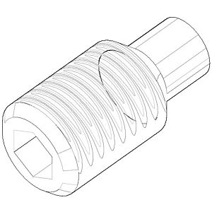 Dornbracht threaded pin M4 x 8 DIN 915 09311114190 10x10x5