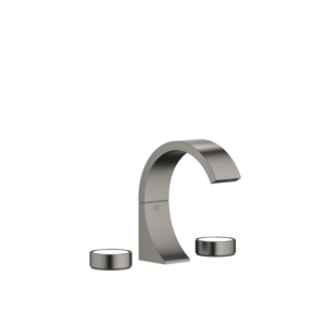 Dornbracht Cyo raccord trois trous 20710811-99 pour lavabo, saillie 133 mm, avec garniture de vidage , Dark Platinum mat