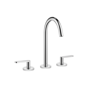 Dornbracht Meta three-hole mixer 20713661-00 with waste set, projection 168mm, chrome