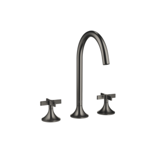 Dornbracht Vaia Dornbracht 3 trous 20713809-99 pour lavabo, avec vidage, platine foncé mat