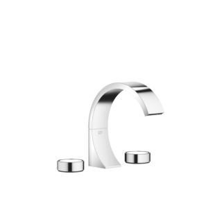 Dornbracht Cyo three-hole fitting 20713811-00 for washbasin, projection 167mm, with waste set, chrome