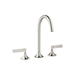 Dornbracht Vaia three-hole tap 20713819-08 for washbasin, with waste set, platinum