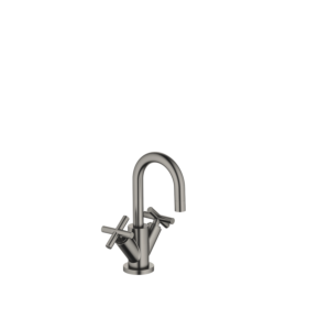 Dornbracht Tara. Zweigriff-Armatur 22302892-99 für Waschtisch, mit Ablaufgarnitur, Ausladung 100 mm, Dark Platinum matt