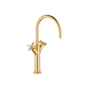 Dornbracht Tara. manettes 22533892-28 pour lavabo, base surélevée, sans garniture de vidange , laiton brossé