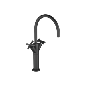 Dornbracht Tara. manettes 22533892-33 pour lavabo, base surélevée, sans garniture de vidange , noir mat