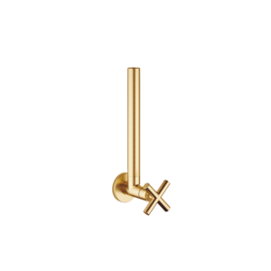 Dornbracht Tara. angle valve 22900892-28 with rosette Ø 55 mm, cross handle, brushed brass