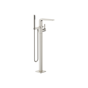 Dornbracht CL.1 bath mixer 25863705-06 free-standing, with standpipe and hose shower set, matt platinum