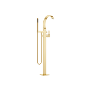 Dornbracht Cyo single-lever bath mixer 25863811-28 free-standing, with standpipe, hose shower set, brushed brass