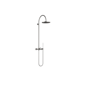 Dornbracht Vaia Duschgarnitur 26632809-99 mit Brause-Zweihandmischer, Ausladung Standbrause 450 mm, Dark Platinum matt