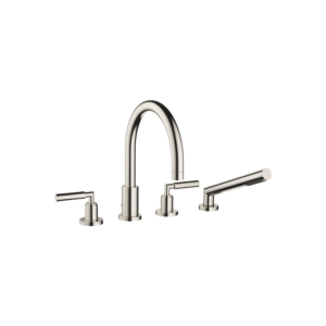 Dornbracht Tara. four-hole bath mixer 27512882-08 bath rim / tile rim mounting, platinum