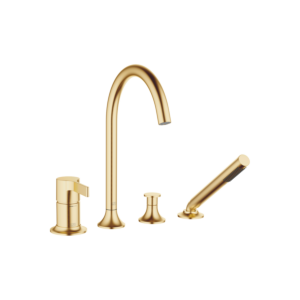 Dornbracht Vaia mélangeur de bain à quatre trous 27632809-28 pour l&#39;installation du bord de la baignoire / du bord du carrelage, laiton brossé