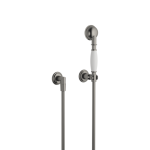 Dornbracht Madison Schlauchbrausegarnitur 27803361-99 mit Einzelrosetten, Dark Platinum matt