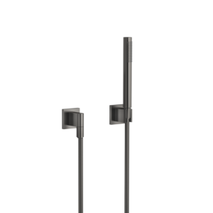 Dornbracht Brausegarnitur 27808980-99 mit Einzelrosetten, Dark Platinum matt