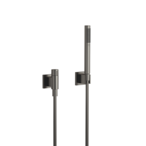 Dornbracht Symetrics Brausegarnitur 27809980-99 mit Einzelrosetten und Mengenregulierung, Dark Platinum matt