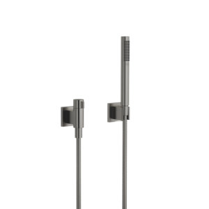 Dornbracht Symetrics Brausegarnitur 27809985-99 Dark Platinum matt, mit Einzelrosetten und Mengenregulierung