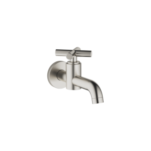 Dornbracht Tara. wall tap 30010892-06 with cross handle, cold water, projection 140 mm, matt platinum