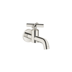 Dornbracht Tara. wall tap 30010892-08 with cross handle, cold water, projection 140 mm, platinum