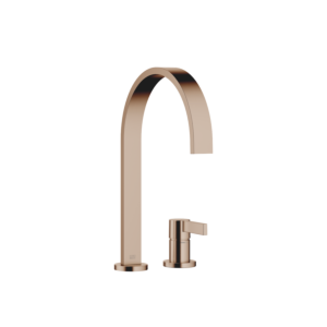 Dornbracht MEM two-hole kitchen faucet 32815682-42 for sink, with single rosettes, projection 241 mm, brushed bronze