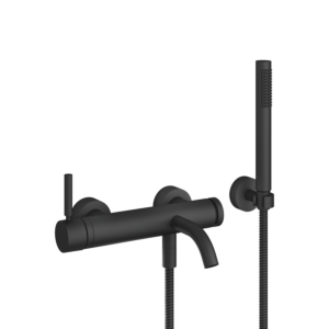 Dornbracht Meta Einhandmischer 33233660-33 für Wanne, Wandmontage, mit Garnitur, schwarz matt
