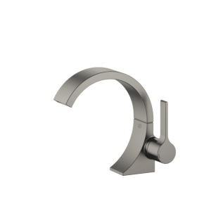 Dornbracht Cyo single lever mixer 33500811-99 for washbasin, projection 143mm, with waste set, Dark Platinum matt