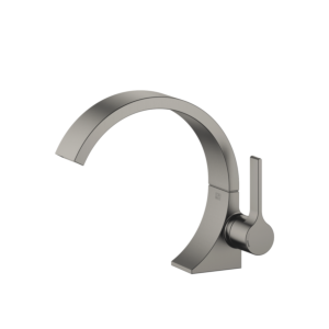 Dornbracht Cyo single lever mixer 33505811-99 for washbasin, projection 177mm, with waste set, Dark Platinum matt