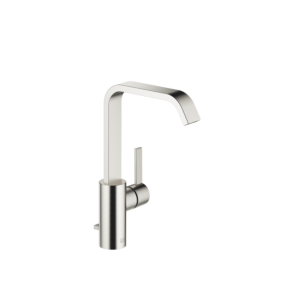 Dornbracht IMO wash basin mixer 33528671-06 with high spout, brushed platinum