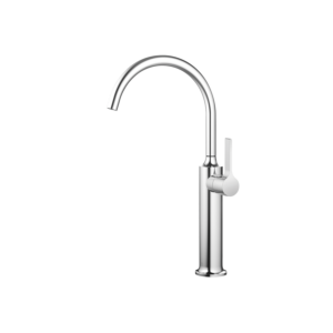 Dornbracht Vaia Mitigeur monocommande 33534809-00 pour lavabo, avec base surélevée, sans garniture d&#39;écoulement, chrome