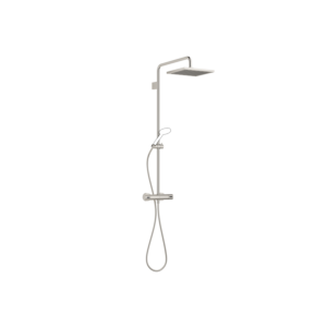 Dornbracht Symetrics shower set 34459980-08 with shower thermostat, projection standing shower 450 mm, platinum