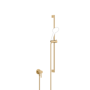 Dornbracht Meta Fertigmontageset 36013660-28 für UP-Brause-Einhandmischer, mit Duschgarnitur, messing gebürstet