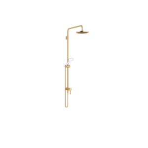 Dornbracht shower set 36112970-28 with single lever shower mixer, projection of standing shower 450 mm, brushed brass