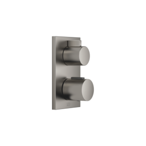 Dornbracht Imo trim set 36425670-99 for concealed thermostat, one-way volume control, dark platinum matt