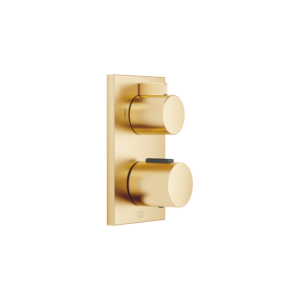 Dornbracht Imo trim set 36426670-28 concealed thermostat, two-way volume control, brushed brass