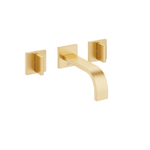 Dornbracht Mem Fertigmontageset 36707782-28 für Waschtisch-Zweigriff-Wandarmatur, ohne Ablaufgarnitur, messing gebürstet