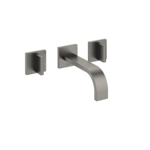 Dornbracht Mem Fertigmontageset 36707782-99 für Waschtisch-Zweigriff-Wandarmatur, ohne Ablaufgarnitur, Dark Platinum matt